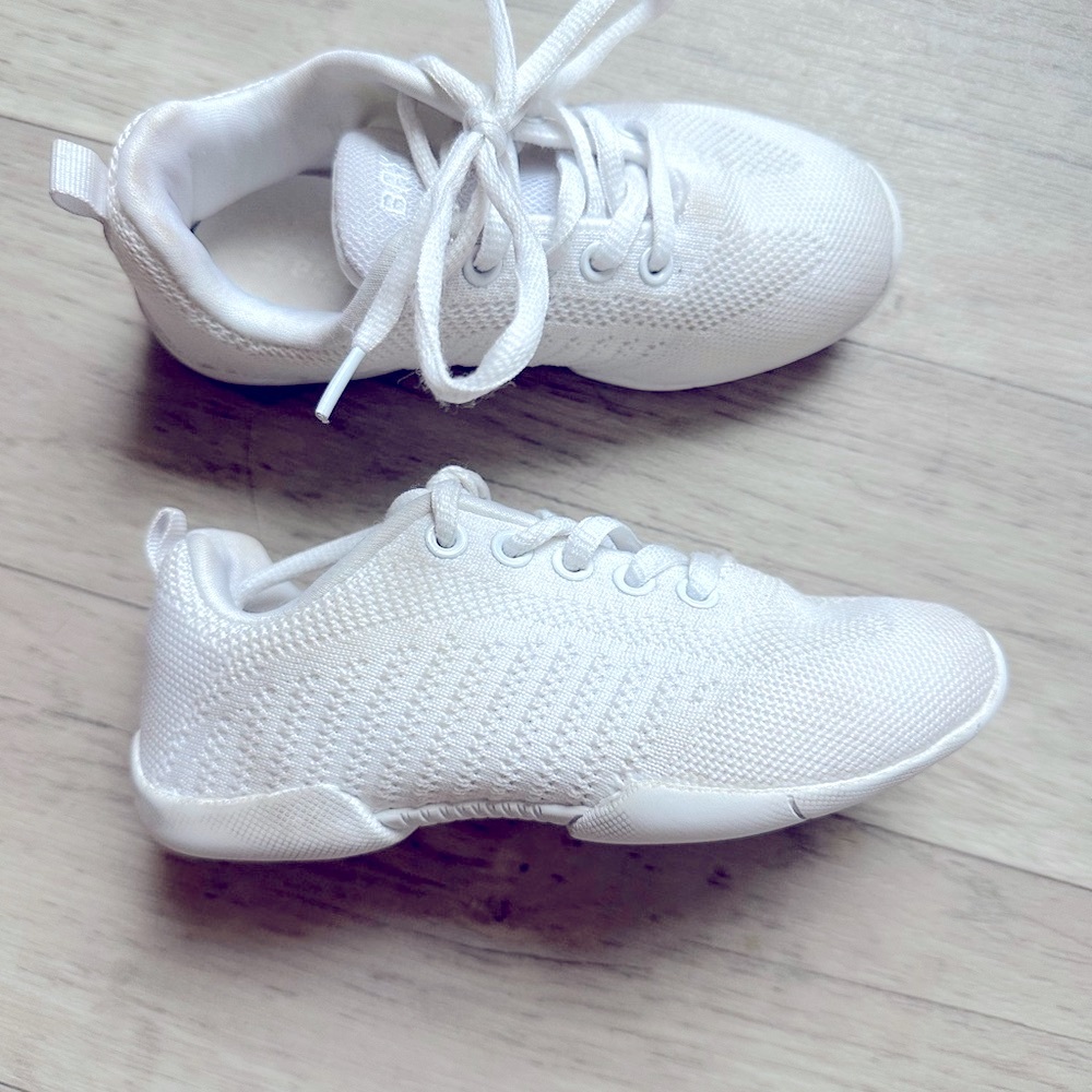 Kids White Cheer Sneakers